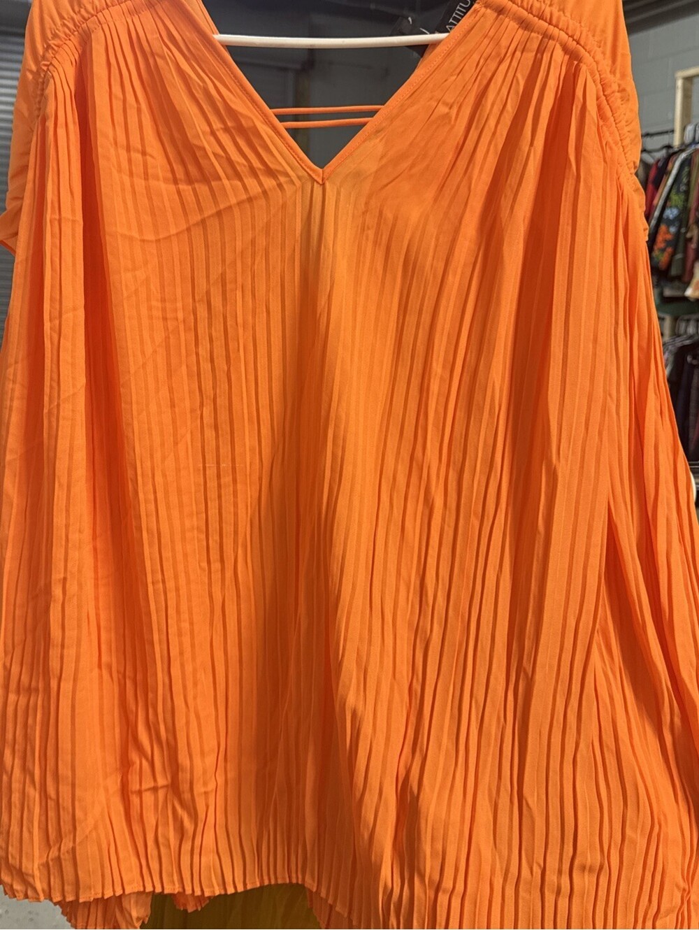 #2197 Attitudes by Renee Global IllusionsCinch Pleated Top SIZE S